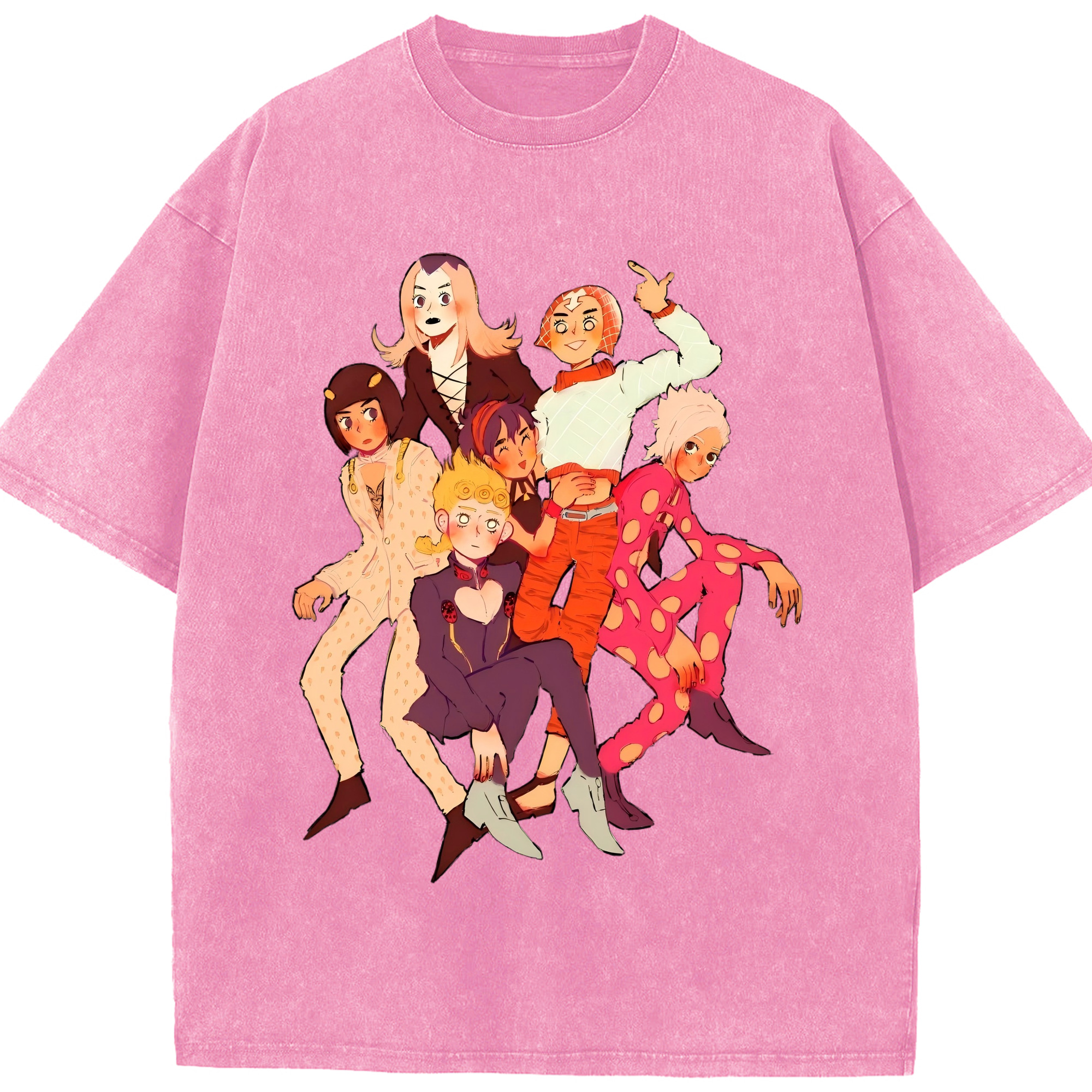 （画像用） ジョジョの奇妙な冒険 JoJo's Bizarre Adventure 綿100% ヴィンテージ風 半袖Tシャツ（フロントプリント）